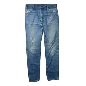 Wrangler Cowboy Cut Original Fit Jeans 13MWZ Distressed Denim Mens 36x36